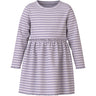 Name It Lavender Gray Lilac Marble Stripe Nmfvemma Ls Dress
