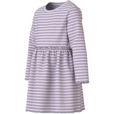 Name It Lavender Gray Lilac Marble Stripe Nmfvemma Ls Dress