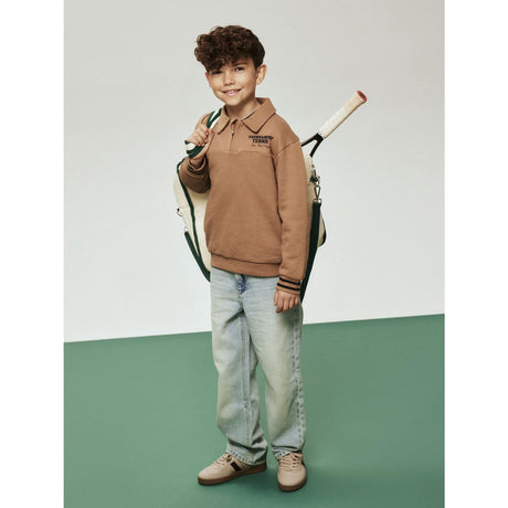 Name It Toasted Coconut Nkmtrent Ls Nreg Sweat Polo Bru