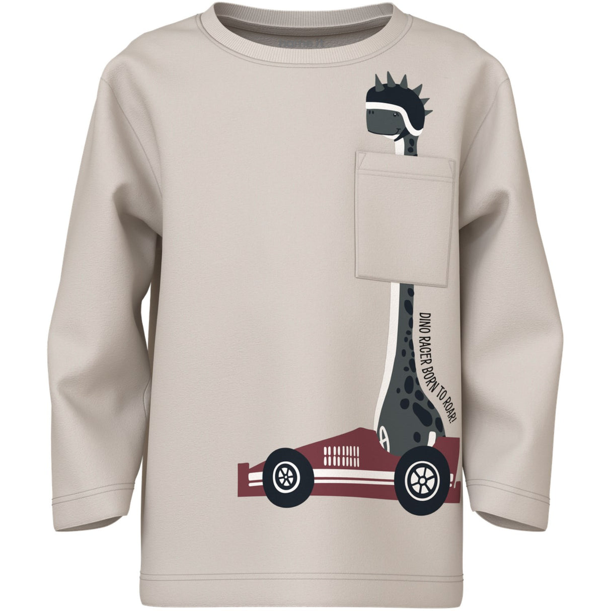 Name It Pumice Stone Dino Racer Nmmvilian Ls Nreg Top