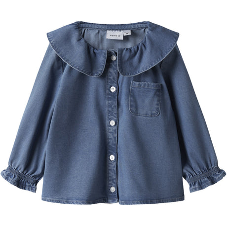 Name It Medium Blue Denim Nmfsophy Ls Dnm Shirt 2533-Yb T