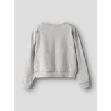 Name It Light Grey Melange Nkfmille Short Nreg Ls Swe O-Neck Noos