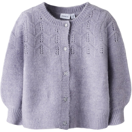 Name It Lavender Gray Nmfbatrilla Ls Knit Card