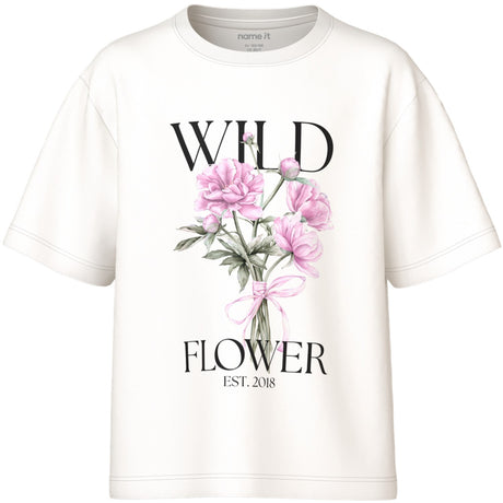 Name It Cloud Dancer Wild Flower Nkfvotea Ss Nreg Top