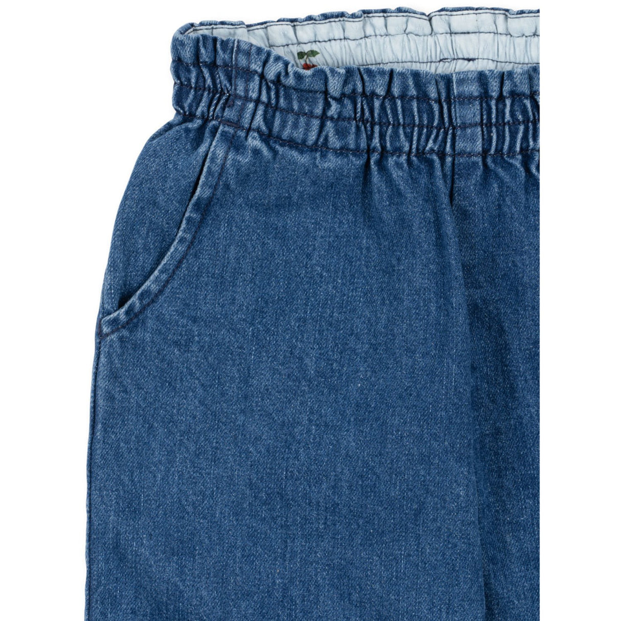Konges Sløjd Denim Blue Magot Frill Pants GOTS