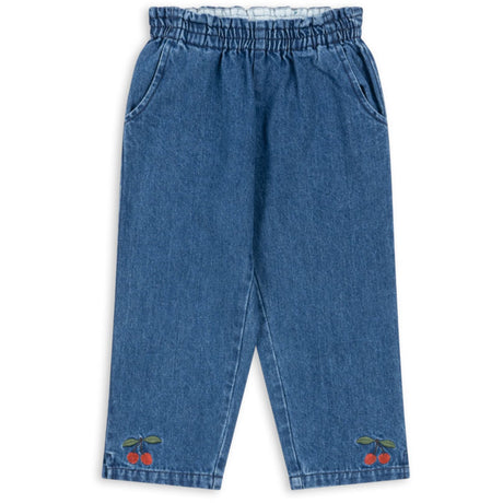 Konges Sløjd Denim Blue Magot Frill Pants GOTS