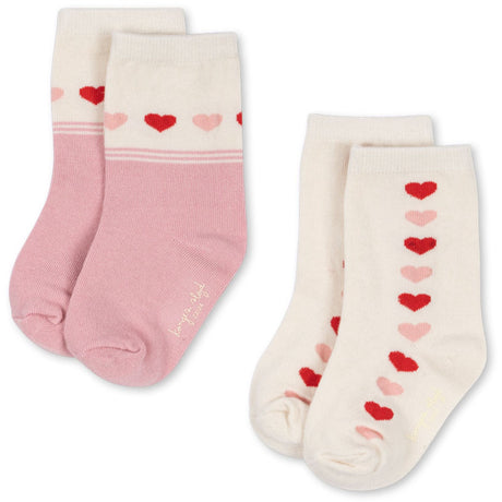 Konges Sløjd Heart 2 Pack Jaquard Socks