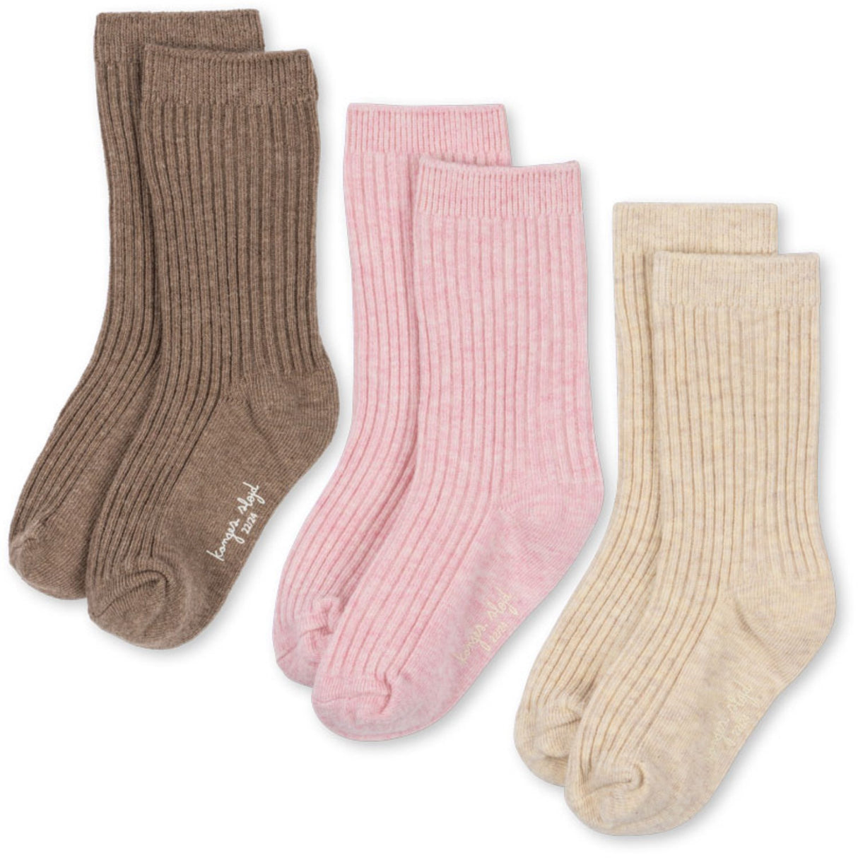 Konges Sløjd Rose Mix 3 Pack Rib Socks