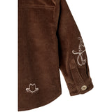 COPENHAGEN COLORS Dk Brown Comb Corduroy Overshirt W. Emb.