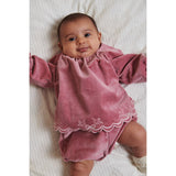 COPENHAGEN COLORS Rose Comb Corduroy Baby Set W. Emb.