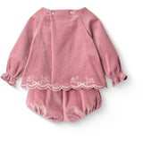 COPENHAGEN COLORS Rose Comb Corduroy Baby Set W. Emb.