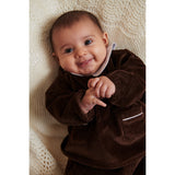 COPENHAGEN COLORS Dk.Brown Comb. Corduroy Baby Set W. Collar