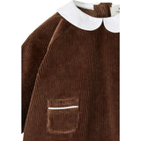 COPENHAGEN COLORS Dk.Brown Comb. Corduroy Baby Set W. Collar