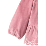 COPENHAGEN COLORS Rose Comb Corduroy Blouse W. Emb.