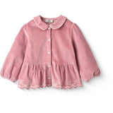 COPENHAGEN COLORS Rose Comb Corduroy Blouse W. Emb.