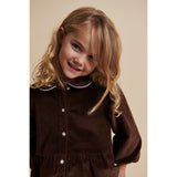 COPENHAGEN COLORS Dk Brown Comb Corduroy Blouse W. Emb.