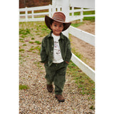 COPENHAGEN COLORS Dk Green Corduroy Overshirt