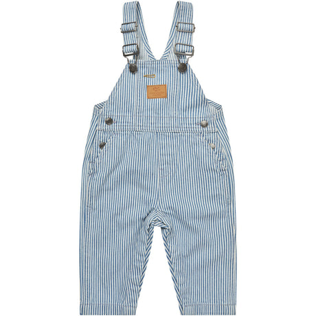 COPENHAGEN COLORS Denim Blue Stripe Y/D Twill Baby Overalls