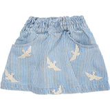 COPENHAGEN COLORS Denim Blue Stripe Y/D Twill Skirt W. Embroirdey