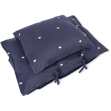 FILIBABBA Midnight Bed Linen Gots - Embroidered Christian The Whale