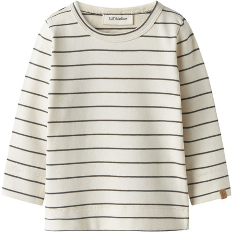 Lil'Atelier Turtledove Nbmgeo Lim Ls Slim Top Lil
