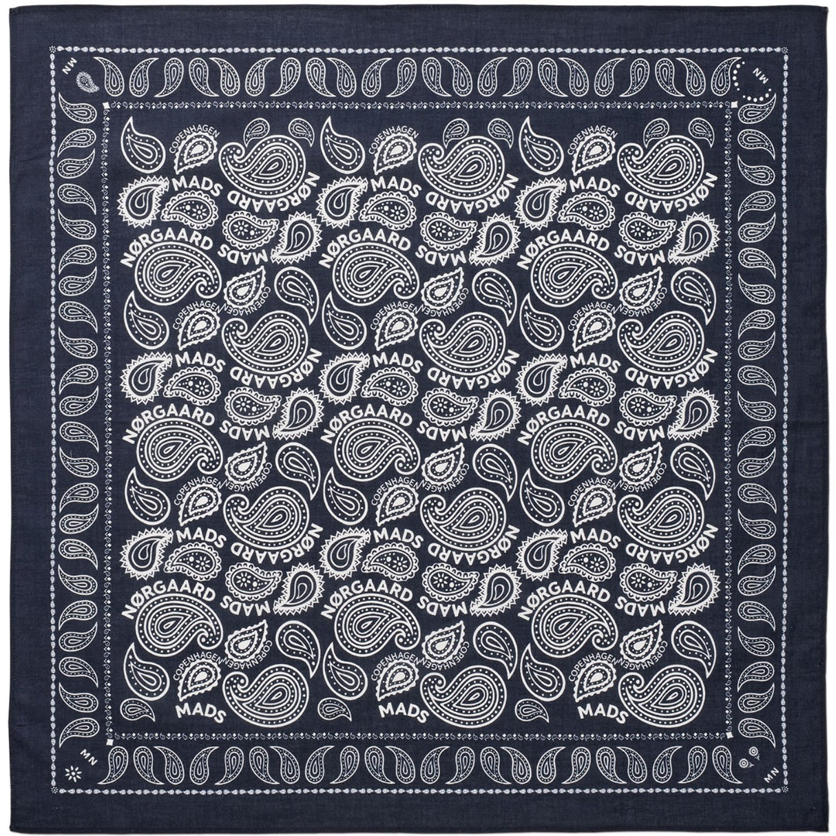 Mads Nørgaard Parisian Night Soft Cotton Paisley Scarf Solid