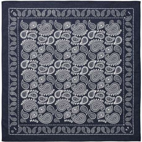 Mads Nørgaard Parisian Night Soft Cotton Paisley Scarf Solid
