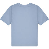 Mads Nørgaard Faded Denim Printed Logo Thorlino Tee