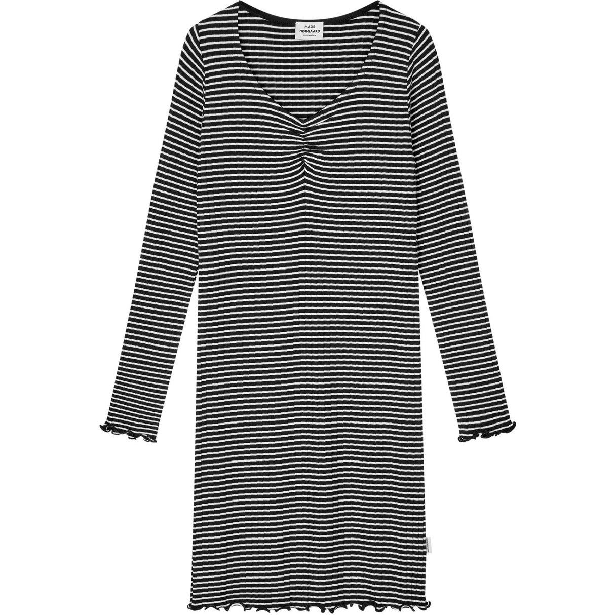 Mads Nørgaard Black/Vanilla Ice 5X5 Stripe Tikina Dress