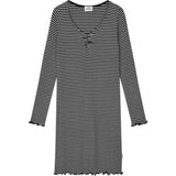 Mads Nørgaard Black/Vanilla Ice 5X5 Stripe Tikina Dress