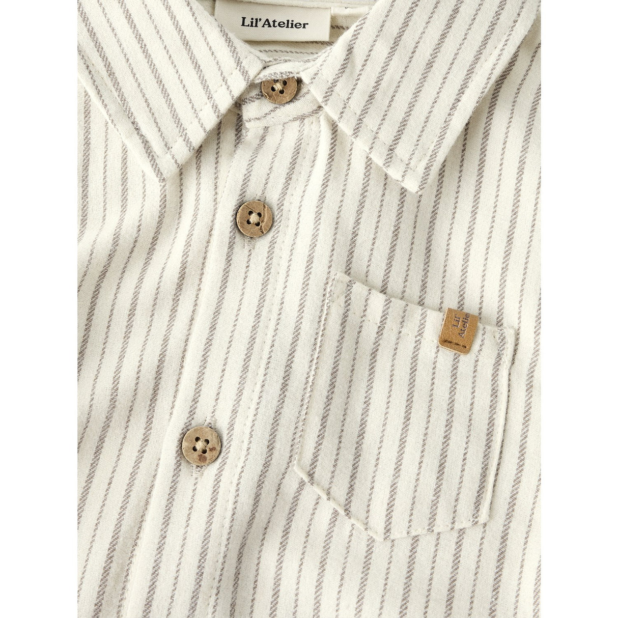 Lil'Atelier Turtledove Sepia Tint Nmmfelixo Ls Shirt Lil