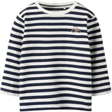 Name It Navy Blazer Bright White Nmmnelson Ls Nreg Top