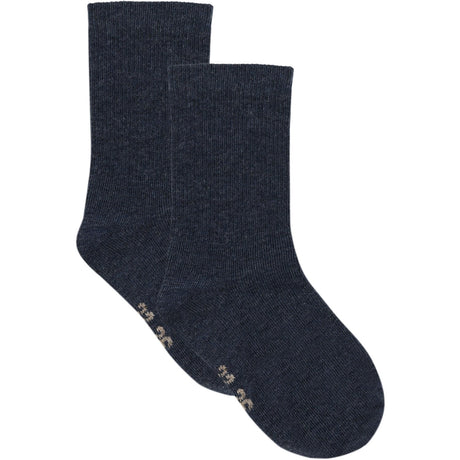 Minymo Blue Nights Melange Perfect Basic Socks (2-Pack)
