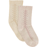 Minymo Burnished Lilac Ankle Socks Solid 2-Pack