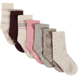Minymo Wild Rose Socks W.Pattern (7-Pack )