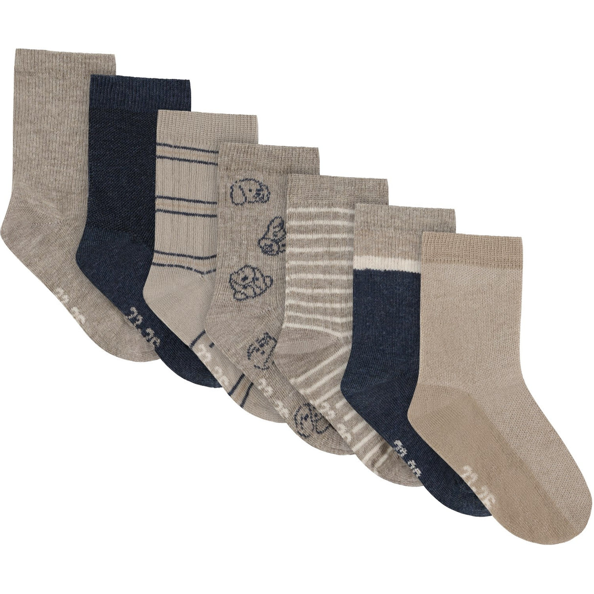 Minymo Blue Nights Socks W.Pattern (7-Pack )