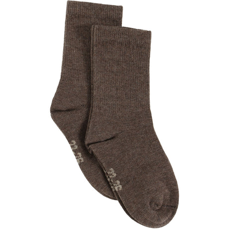 Minymo Chestnut Melange Perfect Basic Socks (2-Pack)