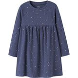 Name It Blue Indigo Nmfnelia Ls Dress Pb