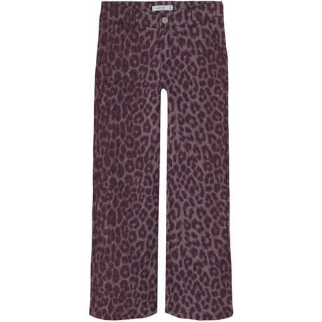 Name It Burgundy Leo Nkfrose Wide Leo Twill Pants 4002-Td R