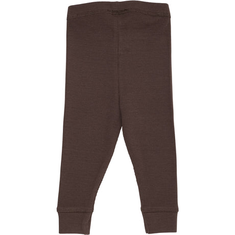 COPENHAGEN COLORS Dk Brown Modal Rib Leggings