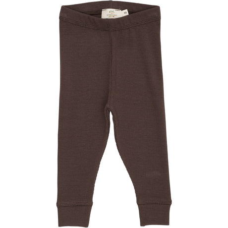 COPENHAGEN COLORS Dk Brown Modal Rib Leggings