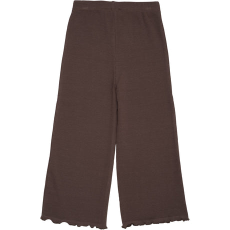 COPENHAGEN COLORS Dk Brown Modal Rib Wide Pants