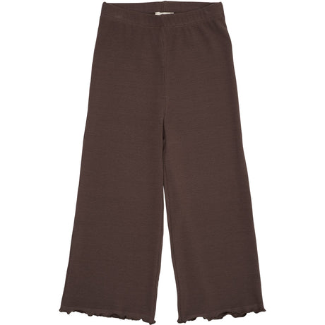 COPENHAGEN COLORS Dk Brown Modal Rib Wide Pants