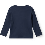 COPENHAGEN COLORS Navy Modal Rib Ls Blouse W. Drop Shoulder