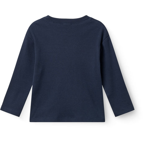 COPENHAGEN COLORS Navy Modal Rib Ls Blouse W. Drop Shoulder