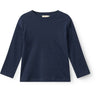 COPENHAGEN COLORS Navy Modal Rib Ls Blouse W. Drop Shoulder