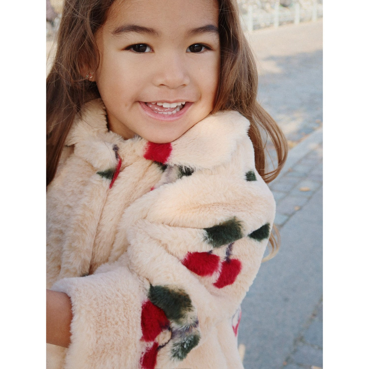 Konges Sløjd Ma Grande Cerise Fuzzie Coat Grs