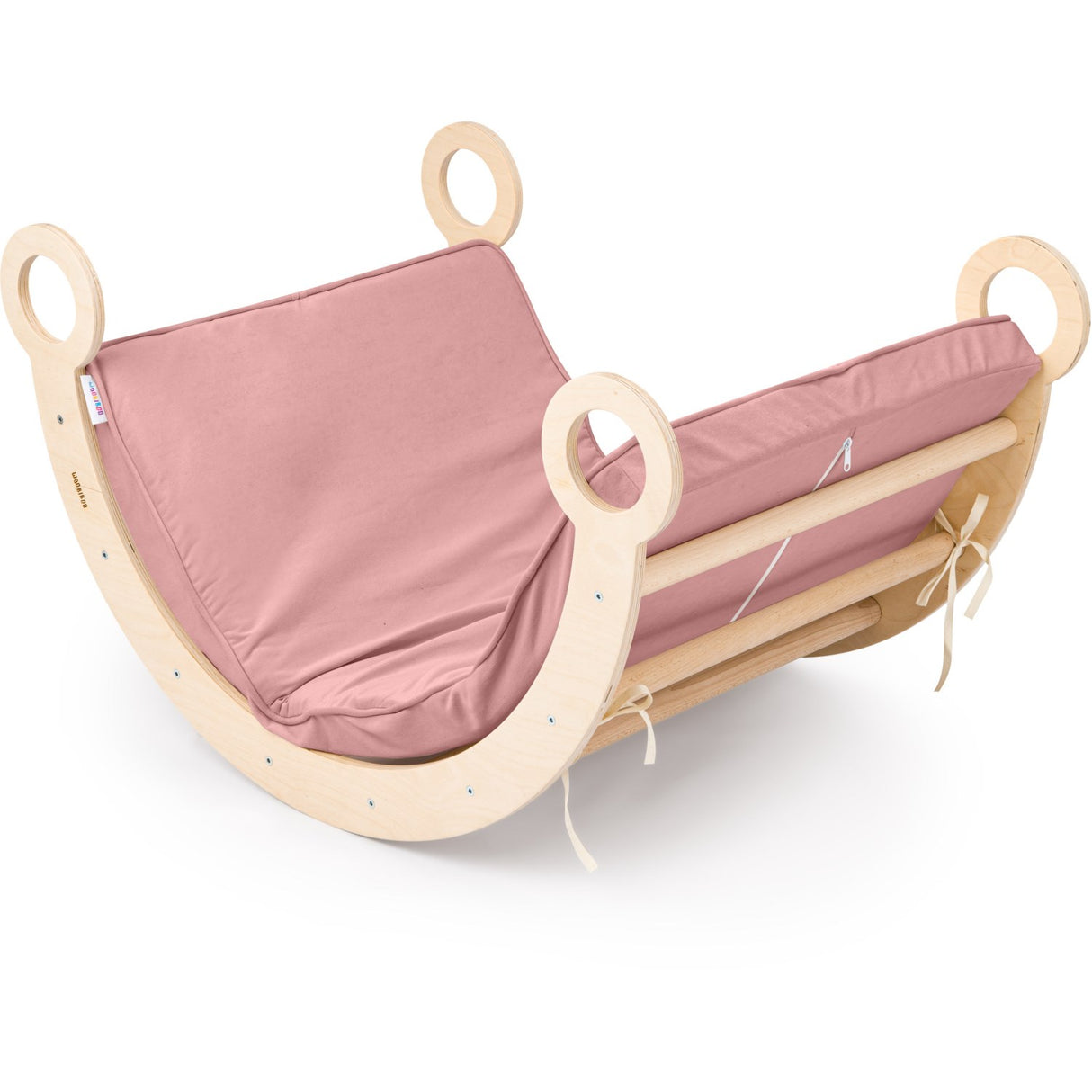 Woobiboo Natural Montessori Rocker With Pink Mattress M