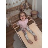 Woobiboo Natural Montessori Rocker With Beige Mattress And Slide-Climber L
