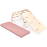 Woobiboo Natural Montessori Rocker With Pink Mattress And Slide-Climber L